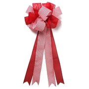 Christmas Tree Topper, Rustic Buffalo Plaid Decorative Bow for Holiday Décor
