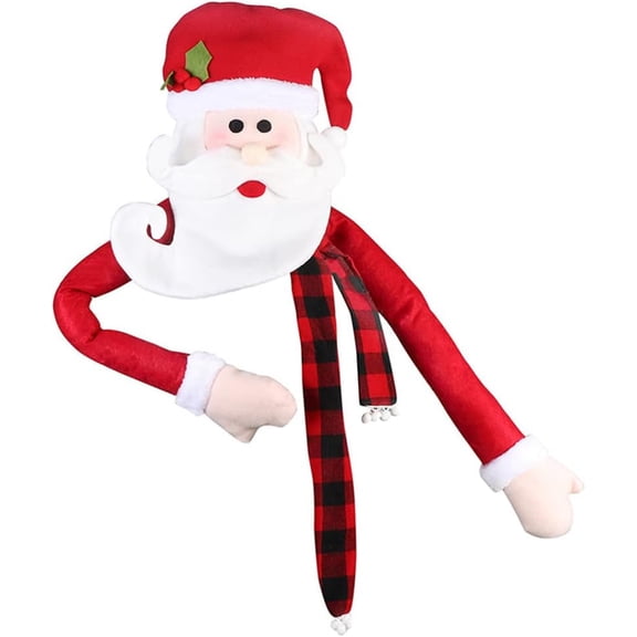 Christmas Tree Topper, Santa/Snowman/Deer Head Hugger for Christmas Tree Crown, Xmas Trees Ornament Christmas Decorations Holiday Party Supplies