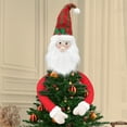 thumbnail image 1 of Christmas Tree Topper Set Under 5 ! Yannianjz Holiday Star Santa Claus Elf Snowman Hanging Ornament for Christmas Window Decor Festive Topper for Indoor Tree Decoration, 1 of 6
