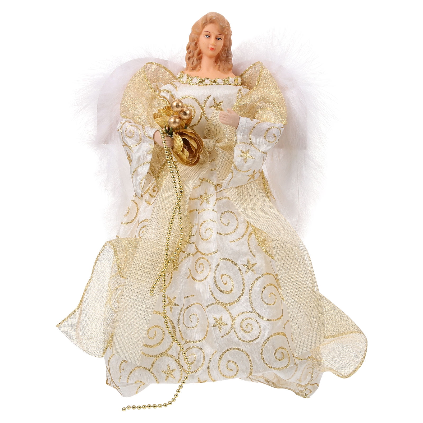 Christmas Tree Topper Small Angel Figurine Decorative Angel Topper Tree