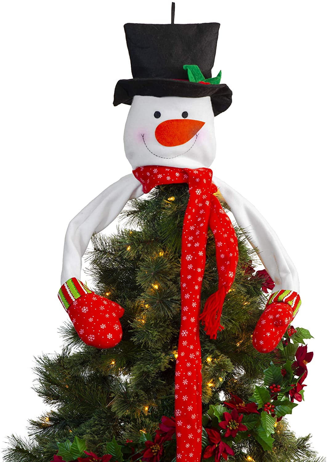 Christmas Tree Topper Snowman Hugger Xmas Holiday Winter Wonderland