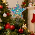 thumbnail image 1 of Christmas Tree Topper Star, 3D Wrought Iron Tree Top Decoration with 20 LED Lights, Gold Glittering Ornament for Holiday Decor(C-9*7inch), 1 of 4