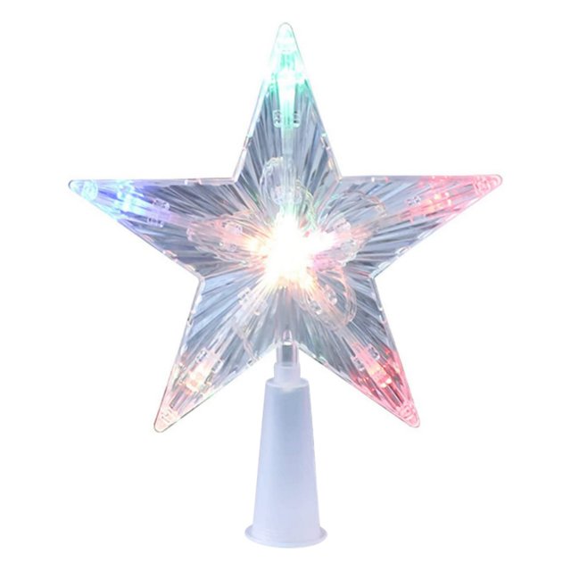 Christmas Tree Topper Star, Crystal Star Tree Topper Lighted with LED