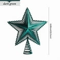 thumbnail image 1 of Christmas Tree Topper Star Glittered Five-Pointed Ornament Metal Material Openwork Design with Coil Base Xmas Decoration for Home Office Hotel and Store Holiday Display, 1 of 6