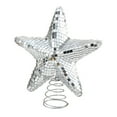 thumbnail image 1 of Christmas Tree Topper Star Shape 3D Hollow Disco Ornament, Creative Mirror Reflective Decoration For Home Outdoor Indoor Party Supplies, 1 of 2