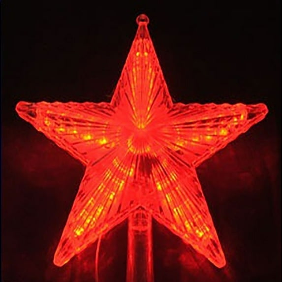 Christmas Tree Topper Star, Treetop Rustic Holiday Tree Toppers, Colorful Led Light Christmas Tree Decor for Christmas Holiday Home Fit for General Size Xmas Tree, 1 Pcs, 8.7x2.2"