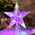 thumbnail image 1 of Christmas Tree Topper Star, Treetop Rustic Holiday Tree Toppers, Colorful Led Light Christmas Tree Decor for Christmas Holiday Home Fit for General Size Xmas Tree, 1 Pcs, 8.7x2.2", 1 of 7
