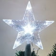 thumbnail image 1 of Christmas Tree Topper Star, Treetop Rustic Holiday Tree Toppers, Colorful Led Light Christmas Tree Decor for Christmas Holiday Home Fit for General Size Xmas Tree, 1 Pcs, 8.7x2.2", 1 of 7