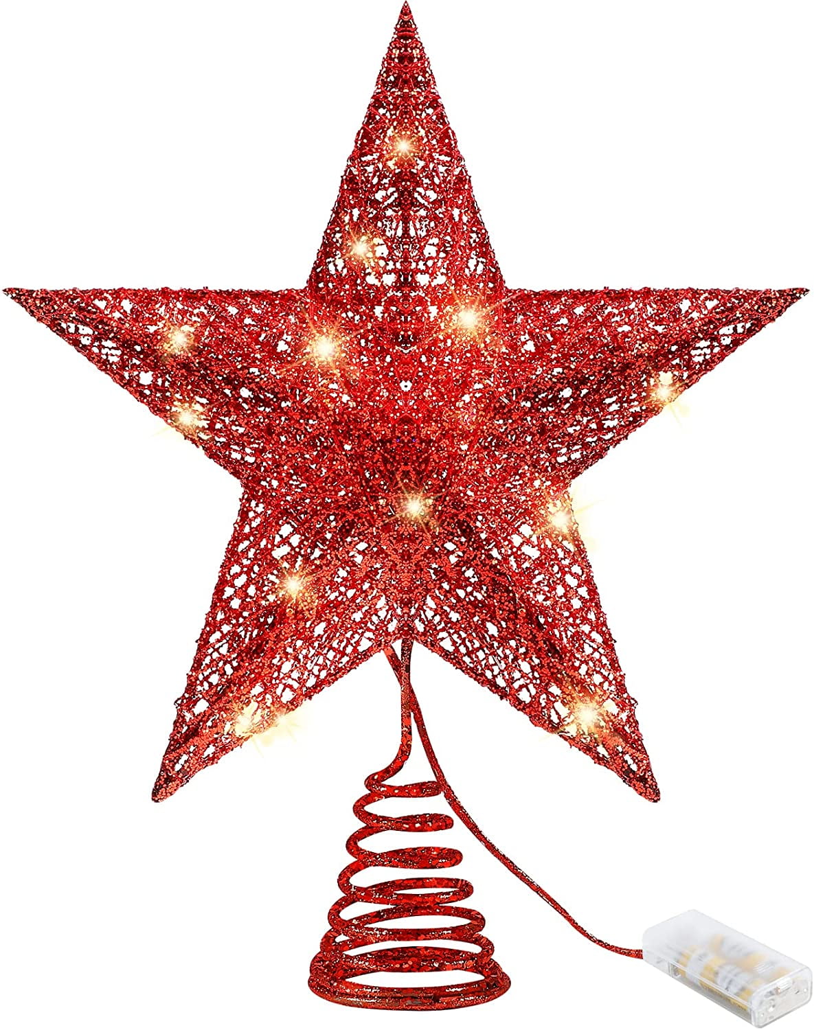 Christmas Tree Topper Star with LED Lights Star Treetop for Christmas