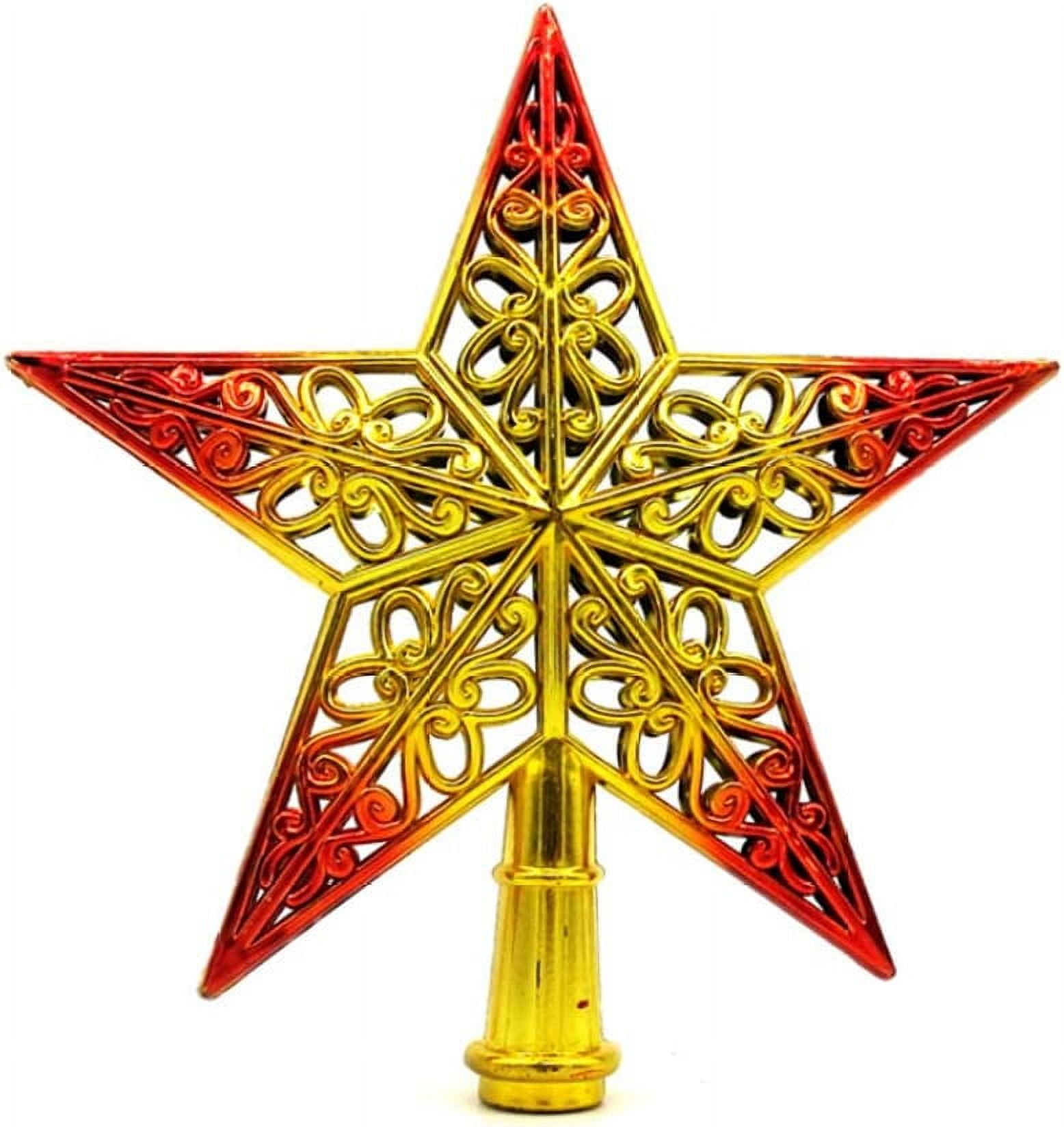 Christmas Tree Topper, Christmas Tree Topper Hollow Pentagram Star