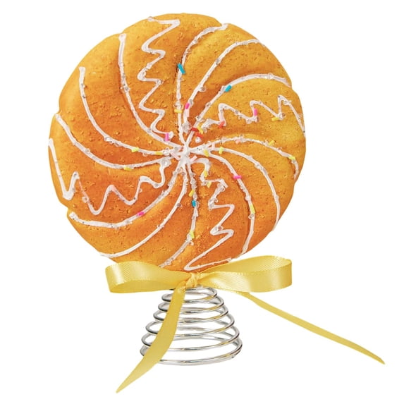 Christmas Tree Topper Whimsical Candy Ice Cream Style 1 Piece Orange Sprinkle Design for Holiday Home Decor Christmas Tree Decorations and Party Displays