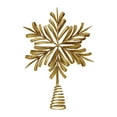thumbnail image 1 of Christmas Tree Topper Xmas Tree Ornament Tree Top Decoration Classic Gold Snowflake for Home Office Holiday Parties, 1 of 9