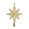 thumbnail image 1 of Christmas Tree Topper, Xmas Tree Topper, 5 Point Star Christmas Tree Topper with Built-In Soft Glowing Lights, Gold Iron and Plastic Holiday Tree Decoration for Indoor and Outdoor Use, 1 of 7