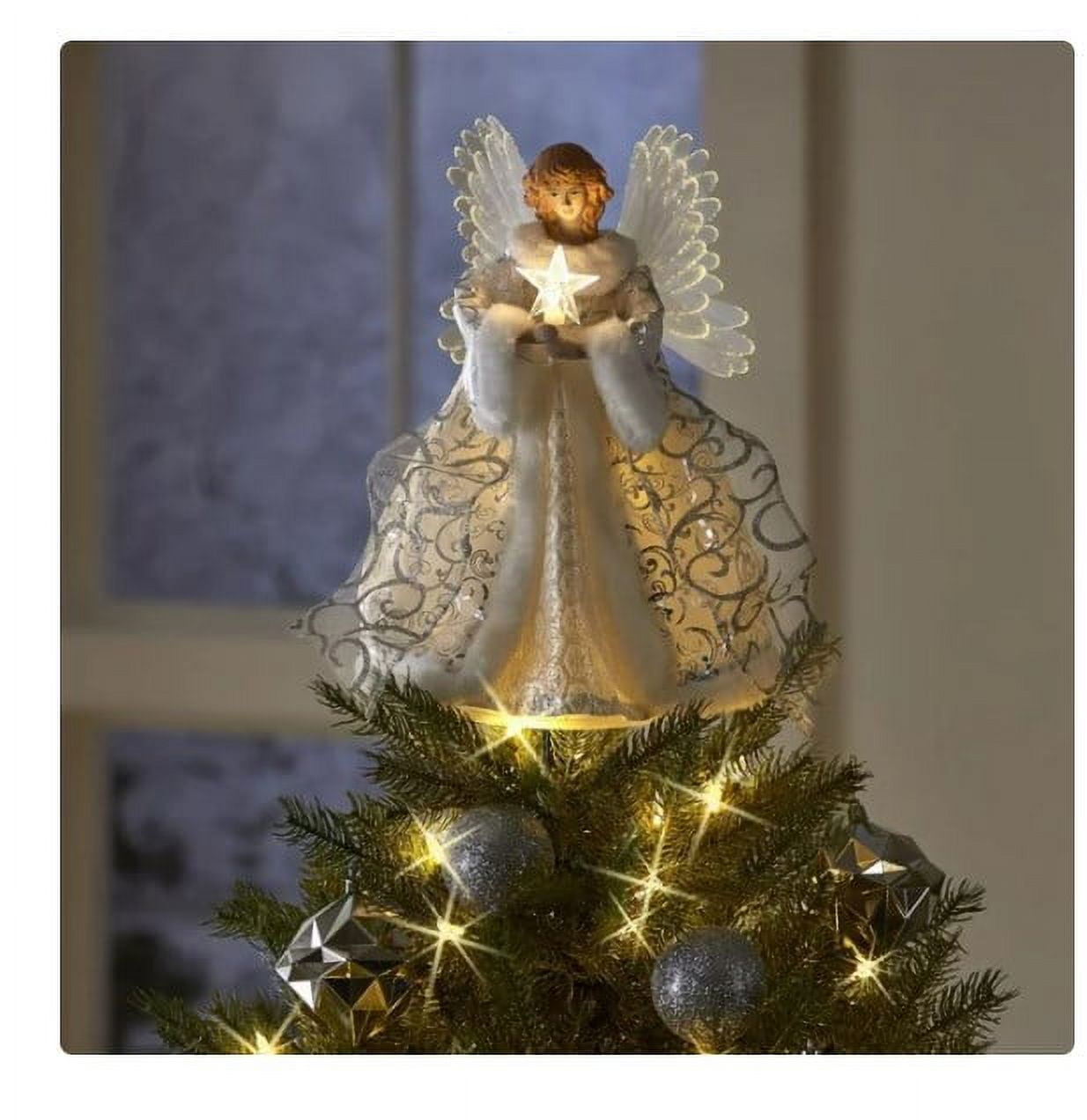 Miracleart Angel Treetop, Angel Christmas Tree Topper for Halloween Tree  Christmas Tree Home Decoration with 10-Light and Remote Control Function 12