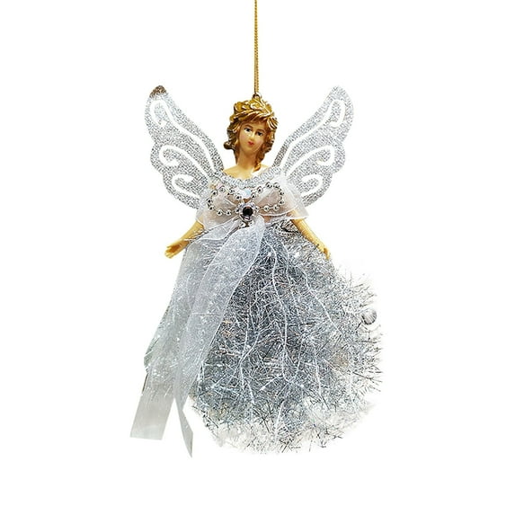 Christmas Tree Topper Angel Treetop Featuring Hanging Rope for Elegant Holiday Decorations and Festive Tree Ornamentation