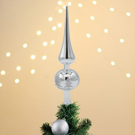 Christmas Tree Toppers Vintage, 9 Inch Gold Tree Topper, Plastic Finals Tree Topper Ornament, Luxury Christmas Decor, Xmas Holiday Tree Finials for Home Decor