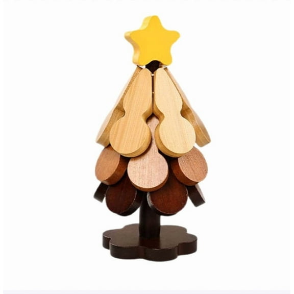 Christmas Tree Trivet Set, Natural Tree Trivet Set - 3 Wooden Trivets & 1 Stand Like a Christmas Trees, Trees Trivets for Hot Dish Pot Bowl Teapot Hot Pot Set (Brown Set of 3)