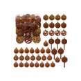 thumbnail image 1 of Christmas Tree Velvet Ball Decorations, 42 Piece 8 Styles Flocking Christmas Ornament with Golden Edge Set, Flocked Christmas Tree Ball Decor for Xmas Tree Holiday Party Home Decor, 1 of 6