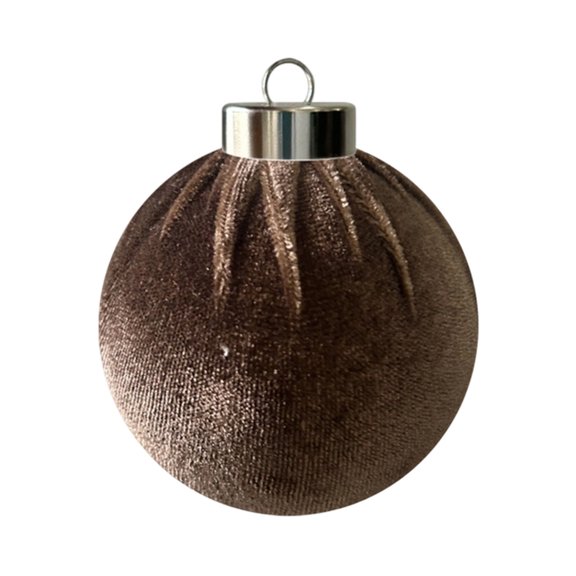 Christmas Tree Velvet Hanging Ball Decoration 2.4Inch Velvet Christmas Ornaments Balls Flocked Shatterproof Plastic Xmas Tree Ball for Party Holiday Wedding Home Decor