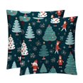 thumbnail image 1 of Christmas Tree Velvet Throw Pillow Covers Inserts in 16x16, 18x18, and 20x20 Inches - Set of 2 - Unique Patterns for Throw Pillow Covers for All Occasions, 1 of 6