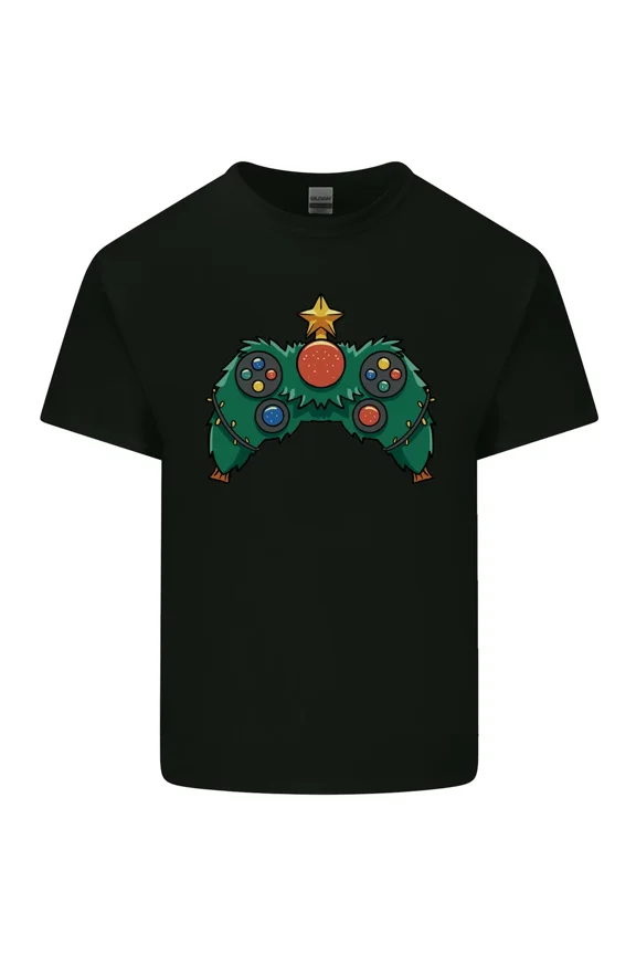 Christmas Tree Video Game Controller Joypad Gamer Unisex T-Shirt , up to Size 5XL