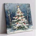 thumbnail image 1 of Christmas Tree Wall Art, Cardinal Canvas Wall Art Vintage Prints Pictures Holiday Décor Rustic Winter Tree Print, Winter Art Christmas Tree Wall Décor for Living Room Bedroom Farmhouse (16x16 Inches), 1 of 6