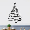 thumbnail image 1 of Christmas Tree Wall Decal, Removable Vinyl Sticker for Window Glass Home Decor, Reusable Holiday Decorations for Living Room(Black), 1 of 1