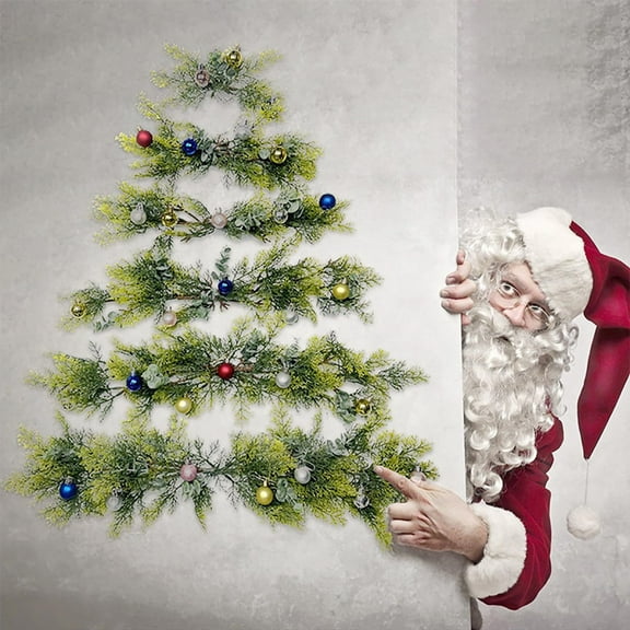 Christmas Tree Wall Decoration, Mini Christmas Tree Wall Hanging, Wall Hanging Christmas Tree with Bells,Wall Christmas Tree Hanging Decorations for Indoor Home Wall Decor Save Space (Green)