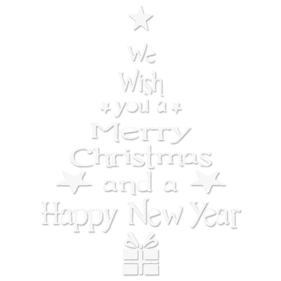 Christmas Tree Wall Sticker Cartoon Wall Decoration Stickers Wall Decals for Room Background Festival Party Decor