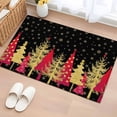 thumbnail image 1 of Christmas Tree Washable Small Entryway Area Rugs 2'x3', Winter Snowflake Red Gold Retro Texture Low Pile Throw Rug Non-Slip Sturdy Edge Binding Carpet for Front Door Floor Room Entry, 1 of 9