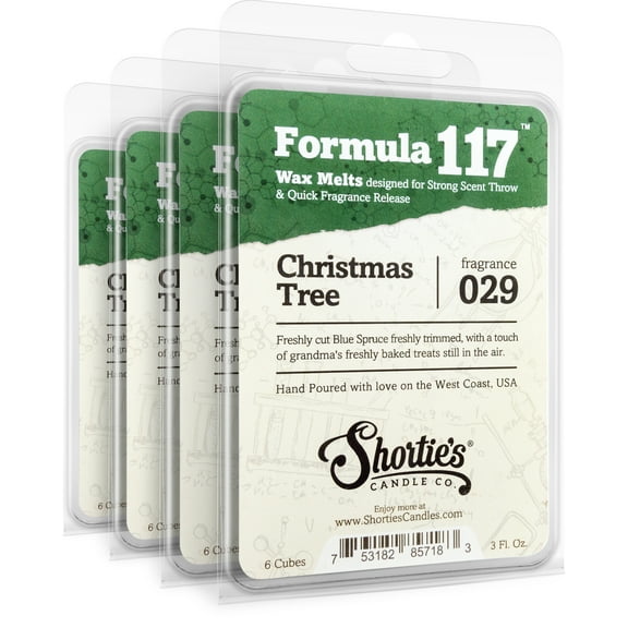 Christmas Tree Wax Melts Bulk Pack - Highly Scented + Natural Oils - Shortie's Candle Company