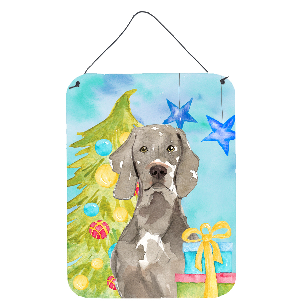 Christmas Tree Weimaraner Wall or Door Hanging Prints