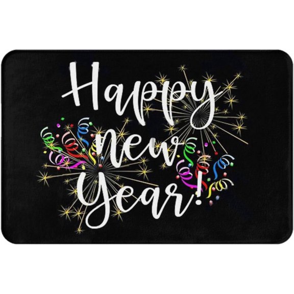 Christmas Tree Welcome Doormat Non Slip Farmhouse Outdoor Indoor Entrance Floor Mat 24 x 16 Inch