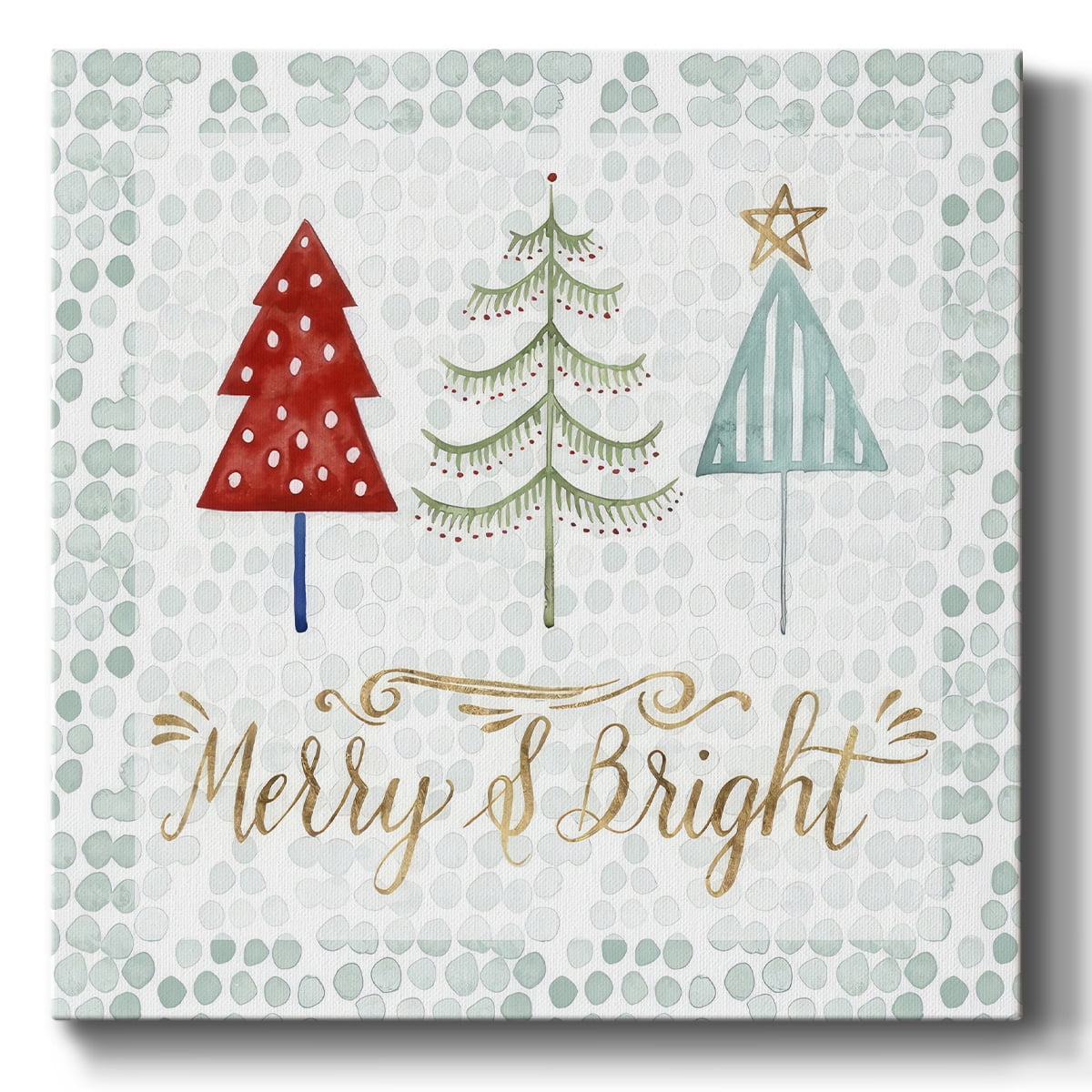 Christmas Tree Whimsy III- Gallery Wrapped Canvas