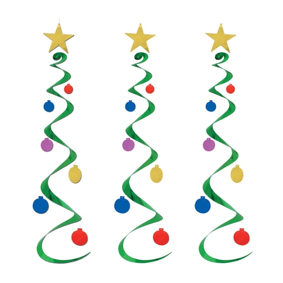 Christmas Tree Whirls 30" - 6 Pack (3 Per Package)