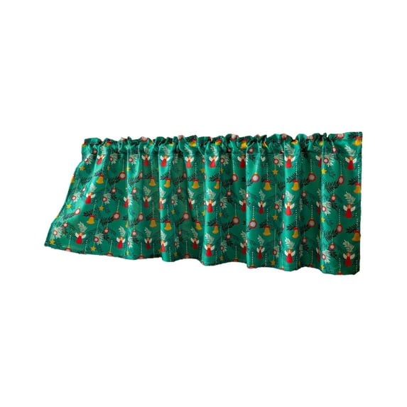 Christmas Tree Window Curtain – 39.4x23.6in Printed Short Curtain – Holiday Polyester Window Treatment for Home, Kitchen, Bathroom, Shower or Christmas Décor