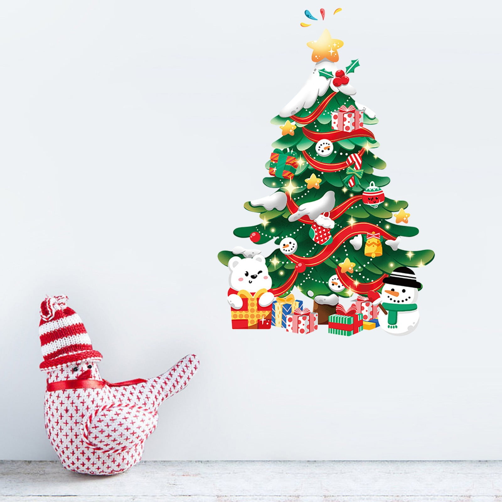 Christmas Tree Window Stickers Funny Birthday Gifts for Women Glass