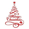 thumbnail image 1 of Christmas Tree Window Vinyl Wall Stickers Home Decorations Gifts/ Cute Snowman Wall Sticker 3141 Red, 1 of 2