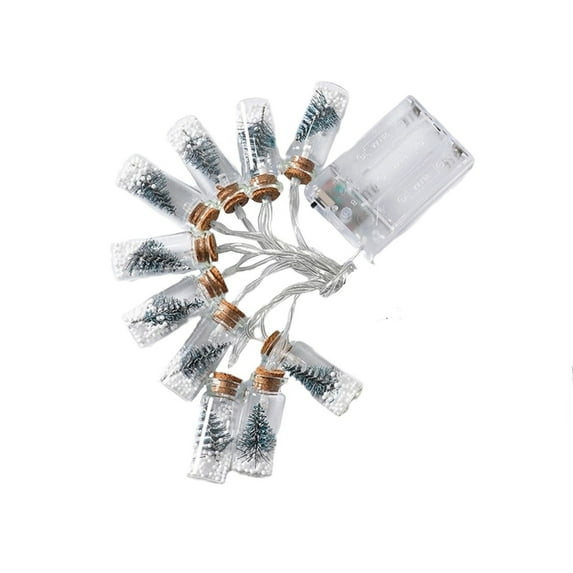 Christmas Tree Wine Bottle Lights with Cork, 10 LED Clear Bulbs Christmas Tree Fairy Mini String Lights, Battery Operated, for DIY, Party, Decor, Christmas, Halloween,Wedding (Warm White)