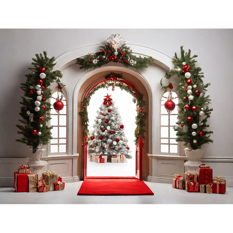 Christmas Tree With Gift Boxes Photography Backdrops Winter Decorations ...