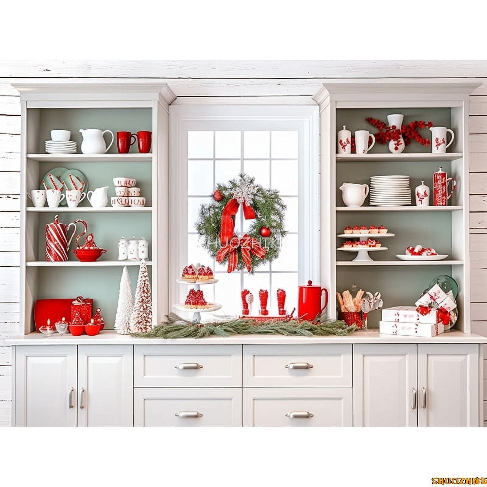 Boxes Backdrops Christmas Tree With Gift Boxes Photography Backdrops Winter Snow ...