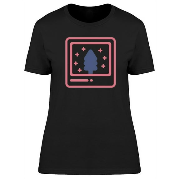 Christmas Tree With Snowflakes T-Shirt Women -Image by Shutterstock, Female Small