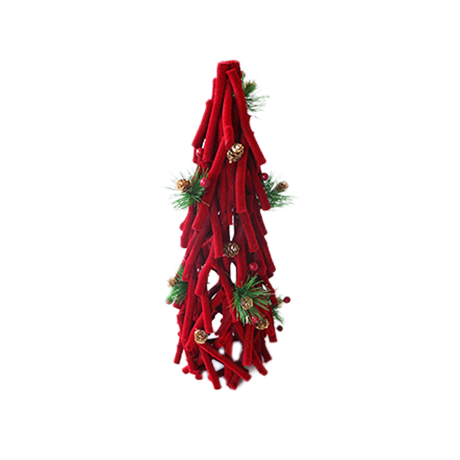 Christmas Tree Wooden Flocked Ornament, Christmas Tree Decoration