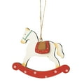 thumbnail image 1 of Christmas Tree Wooden Horse Ornaments, Vintage Hand-Painted Holiday Decorations for Festive Display and Unique Seasonal Hanging Decor, 1 of 1