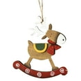 thumbnail image 1 of Christmas Tree Wooden Reindeer Ornaments, Vintage Hand-Painted Holiday Decorations for Festive Display and Unique Seasonal Hanging Decor, 1 of 7