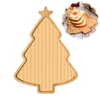 Christmas Tree Wooden Serving Tray, Festive Charcuterie Board for Holiday Snacks & Treats, Perfect for Veggie Trays, Cheese Boards, and Cookies, Ideal Christmas Gift