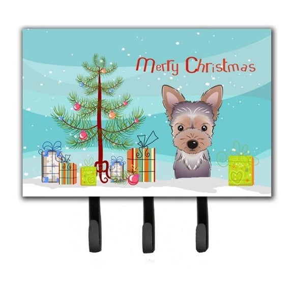 Christmas Tree & Yorkie Puppy Leash or Key Holder