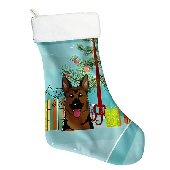 Christmas Tree and German Shepherd Christmas Stocking