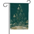 thumbnail image 1 of Christmas Tree and Houses Green Double Sided House Flag 28x40 inch Decorative Yard Flag for Outdoor, 1 of 5