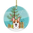 thumbnail image 1 of Christmas Tree and Red Corgi Ceramic Ornament, 1 of 3